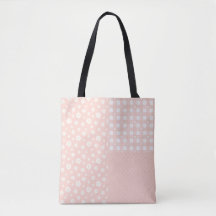 Patchwork Leicht rosa Niedliches Federmuster Tote
