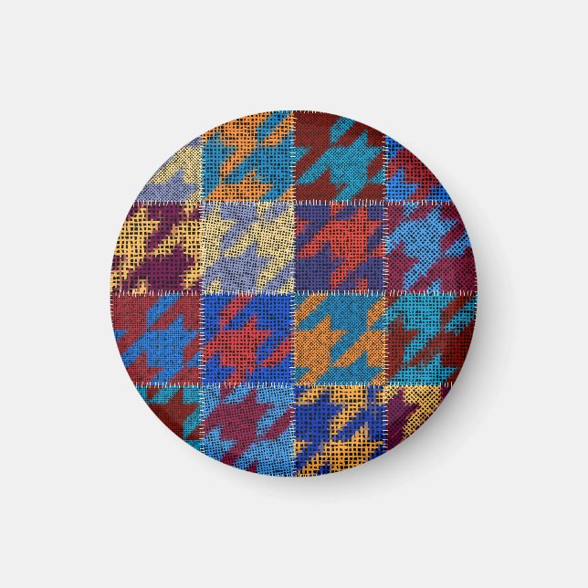 Patchwork-Leinwand: Imitation eines Vintage-Muster Magnet (Vorne)
