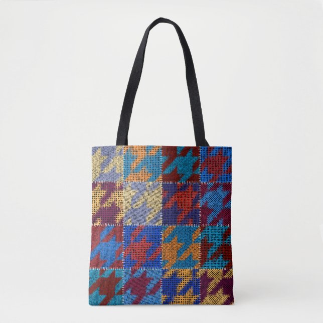 Patchwork-Leinwand: imitiertes Vintage-Muster. (Vorderseite)