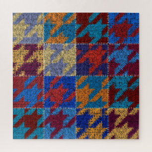 Patchwork-Leinwand: imitiertes Vintage-Muster. Puzzle