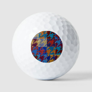 Patchwork-Leinwand: Nachahmung Vintager Muster. Golfball
