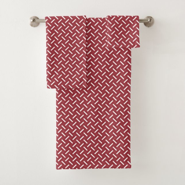 Patchwork Lettland Flaggenmuster Badhandtuch Set (Insitu)