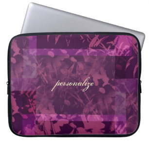 Patchwork-lila personalisierte Laptop-Hülse Laptopschutzhülle