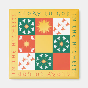 Patchwork Lob Weihnachtsmagnet Magnet