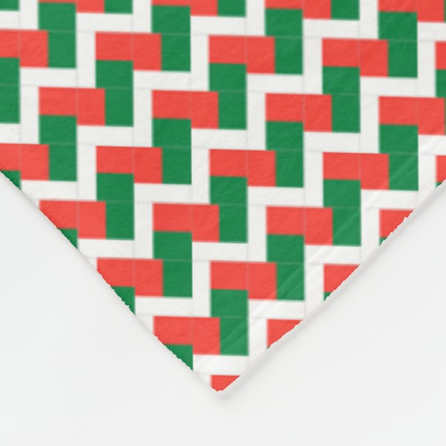 Patchwork Madagaskar Flag Muster Fleecedecke (Ecke)