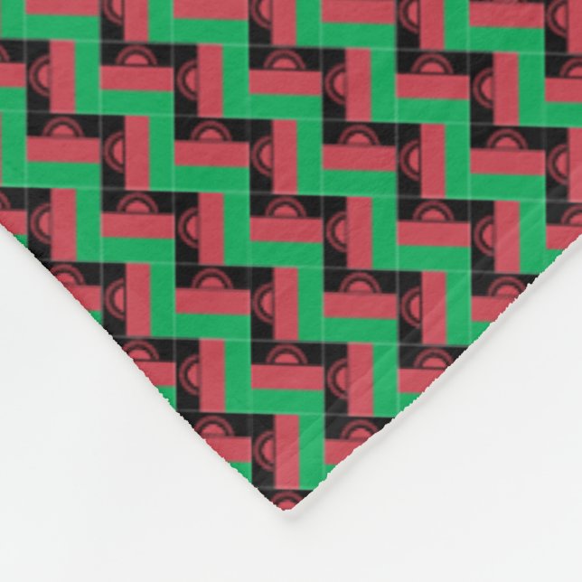 Patchwork Malawi Flag Pattern Fleecedecke (Ecke)