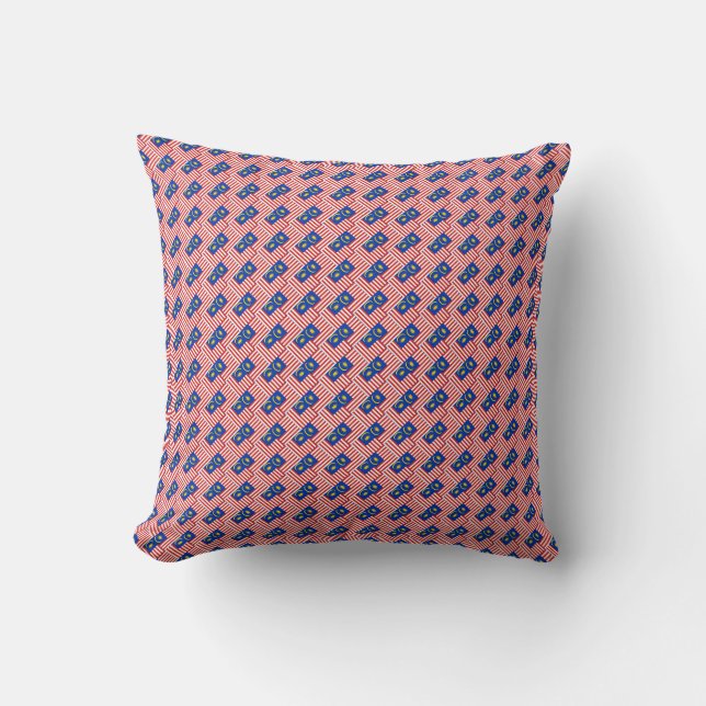 Patchwork Malaysia Flag Muster Kissen (Vorderseite)