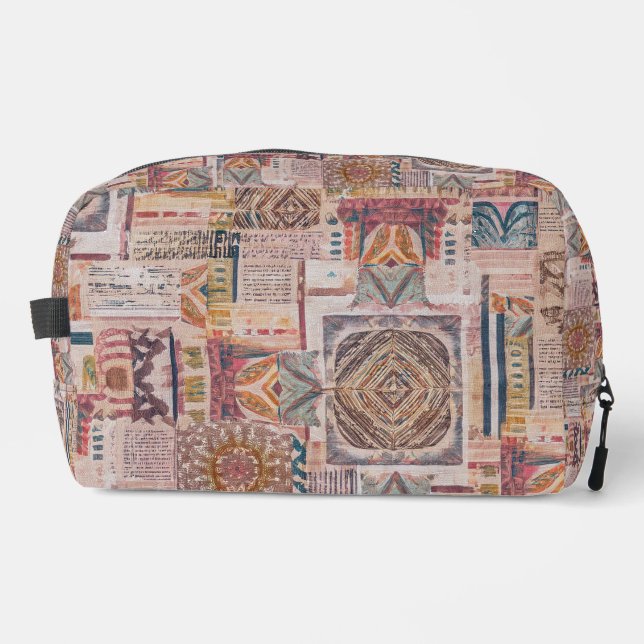 Patchwork Mandala Toilettenbeutel Waschbeutel (Vorderseite)
