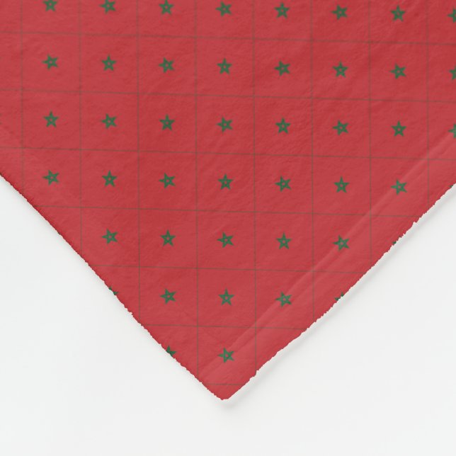 Patchwork Marokko Flaggenmuster Fleecedecke (Ecke)
