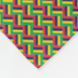 Patchwork Mauritius Flag Pattern Fleecedecke
