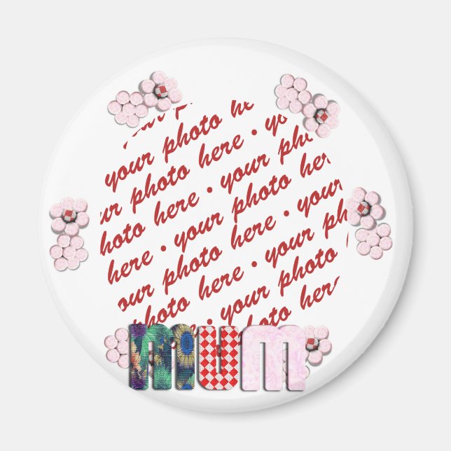 Patchwork "MUM"-Foto Magnet (Vorne)