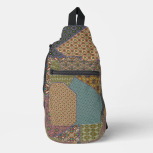 Patchwork-Muster Kreuzkörper Crossbody Bag