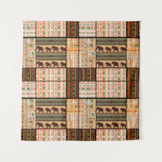 Patchwork nahtlos afrikanischer Muster Wandteppich