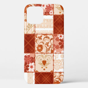 Patchwork nahtlos blumenbraun Spitzen-Muster Rücke Case-Mate iPhone Hülle