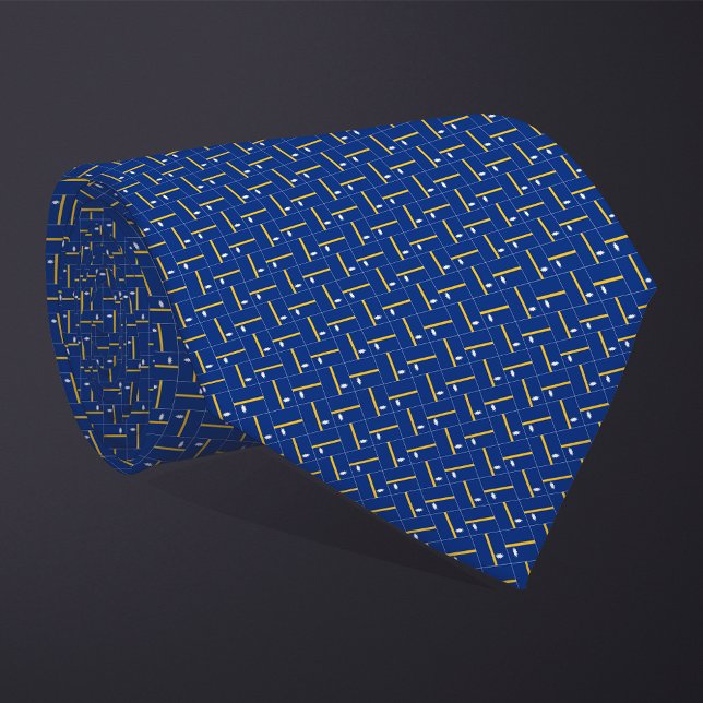 Patchwork Nauru-Flag-Muster Krawatte (Von Creator hochgeladen)