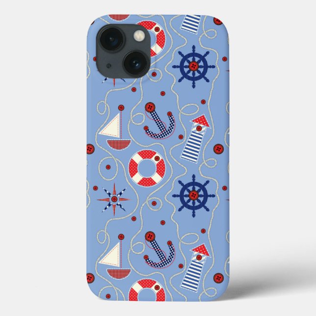 Patchwork-Nautik Case-Mate iPhone Hülle (Rückseite)