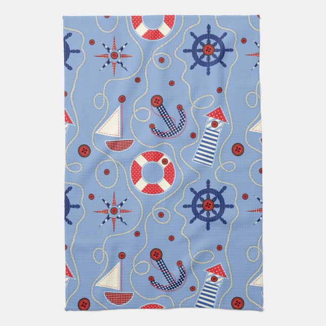 Patchwork-Nautik Handtuch (Vertikal)