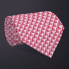 Patchwork Nepal Flag Pattern Krawatte