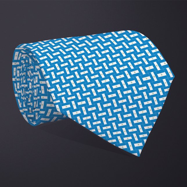 Patchwork Nicaragua Flag Pattern Krawatte (Von Creator hochgeladen)