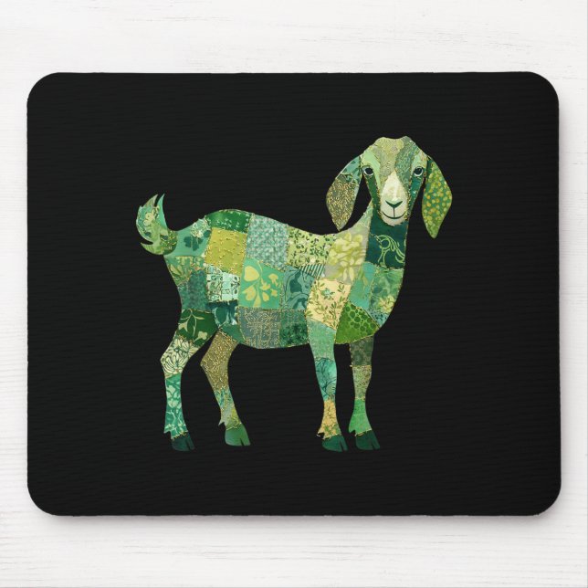 Patchwork-Nubier-Milchziege Mousepad (Vorne)
