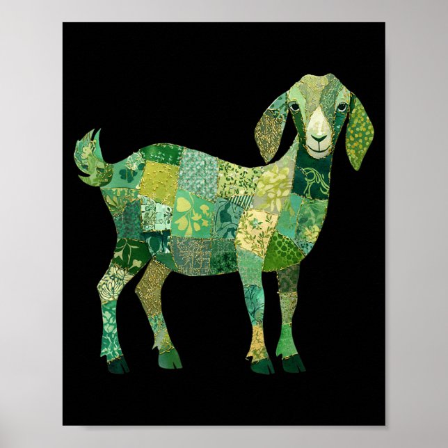 Patchwork-Nubier-Milchziege Poster (Vorne)