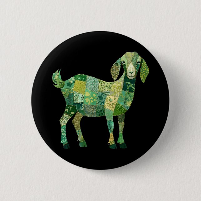 Patchwork-Nubiermilchziege Button (Vorderseite)