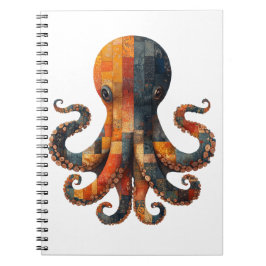 Patchwork Octopus-Notebook Notizblock