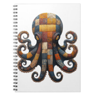 Patchwork Octopus-Notebook Notizblock