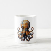Patchwork Octopus-Tasse