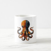 Patchwork Octopus-Tasse