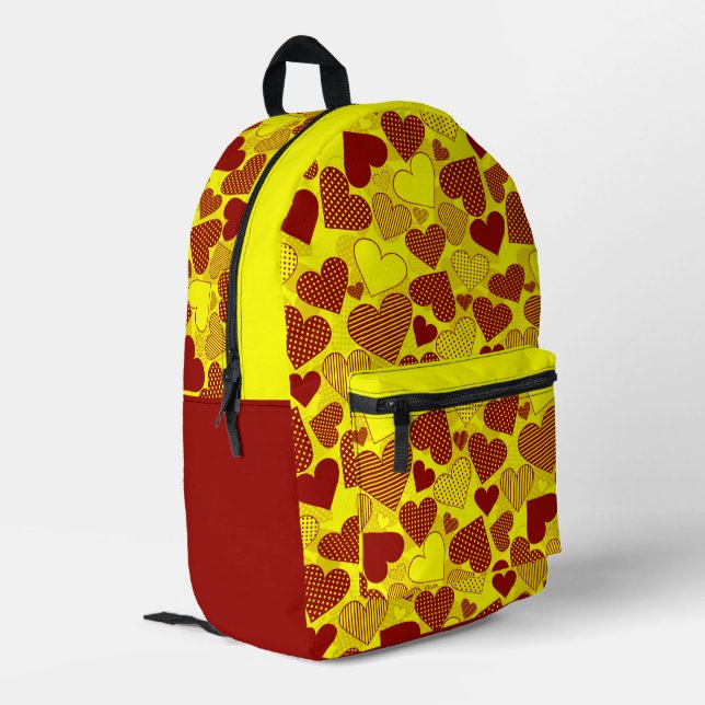 'Patchwork of the Heart'-Rucksack  Bedruckter Rucksack (Rückseitige Ecke links)