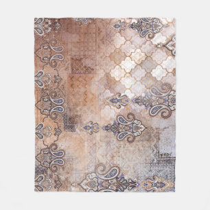Patchwork Paisley: Klassischer Vintage-Druck Fleecedecke