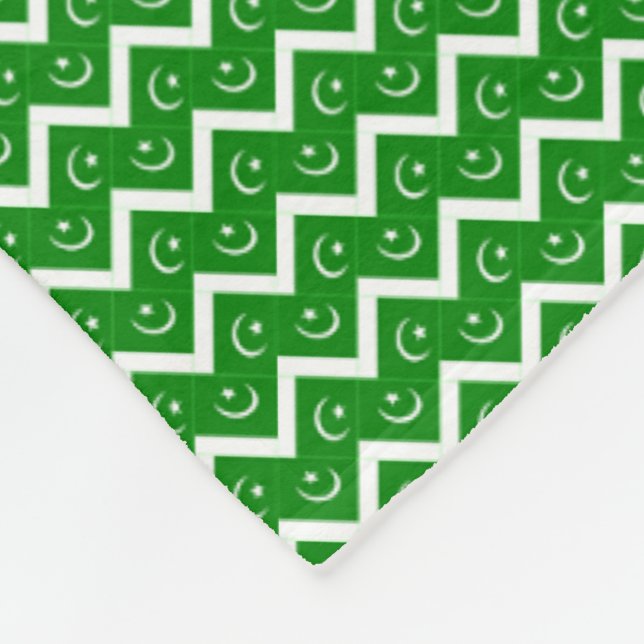 Patchwork Pakistan Flag Pattern Fleecedecke (Ecke)