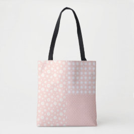 Patchwork Pink & Lavender Spring Pattern Tote Beut