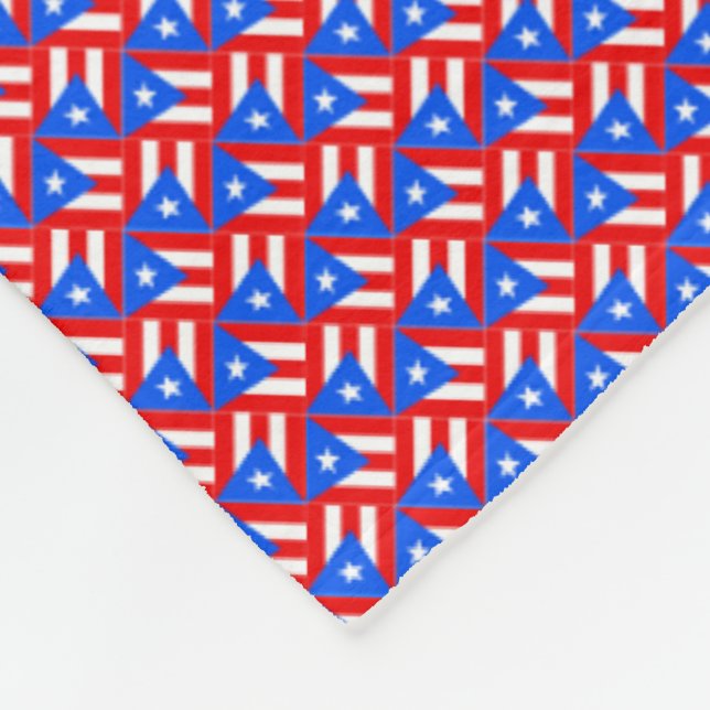 Patchwork Puerto Rico Flag Muster Fleecedecke (Ecke)