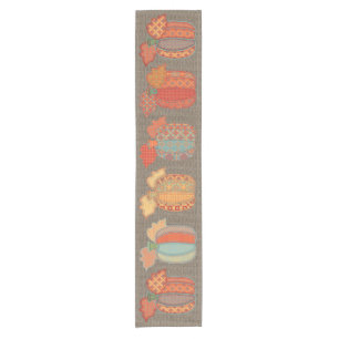 Patchwork Pumpkins für Imitate Burlap Table Runner Kurzer Tischläufer