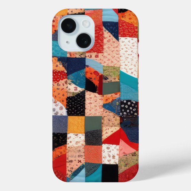 Patchwork Quilt Abstraktes Muster Case-Mate iPhone Hülle (Rückseite)