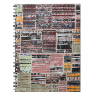 Patchwork Quilt Collage Nahtloses Drucken. Notizblock