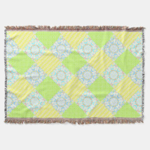 Patchwork Quilt dekorative Retro Vintagen Blumenau Decke