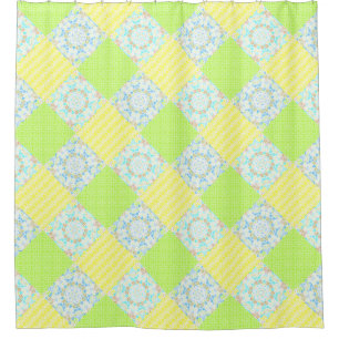 Patchwork Quilt dekorative Retro Vintagen Blumenau Duschvorhang