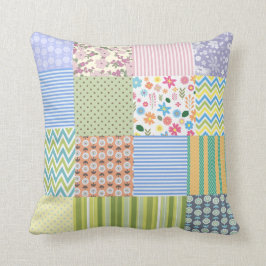 Patchwork Quilt Design Theme Kissen