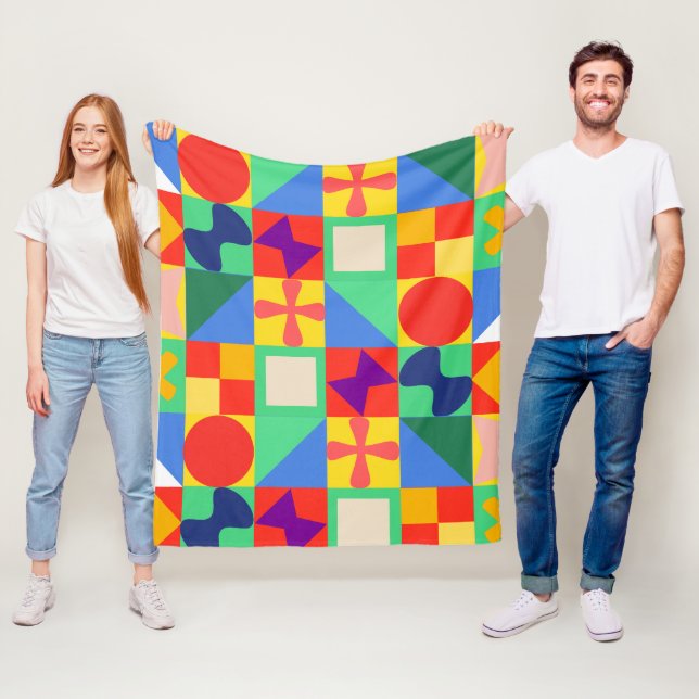 Patchwork Quilt Fleecedecke (Beispiel)