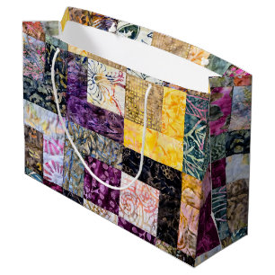 Patchwork Quilt-Muster Große Geschenktüte