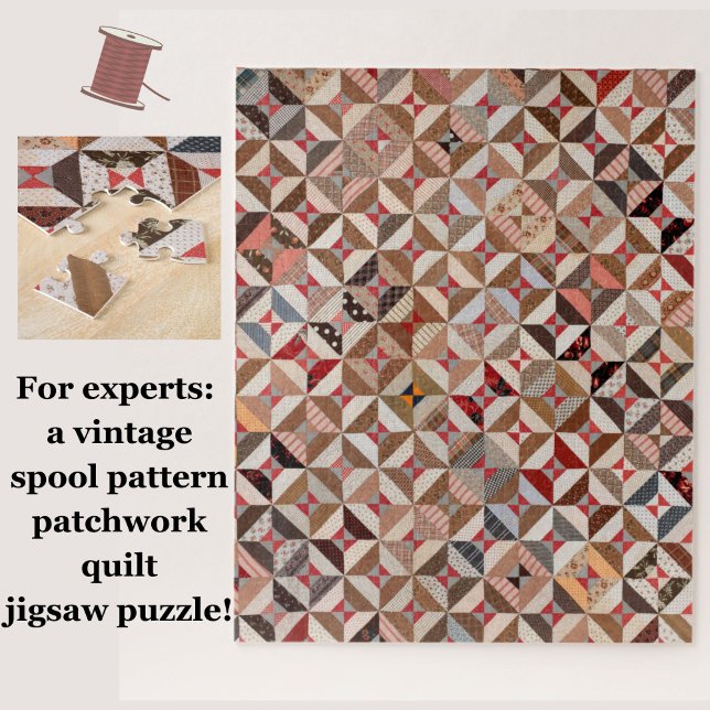 Patchwork Quilt Muster Herausforderung Jigsaw Puzz Puzzle (A vintage spool pattern patchwork quilt jigsaw puzzle, for experts!)
