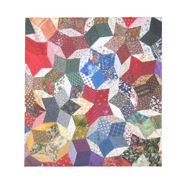 Patchwork Quilt Notizblock (Vorderseite)