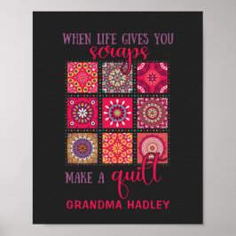 Patchwork Quilt Personalisiert Poster