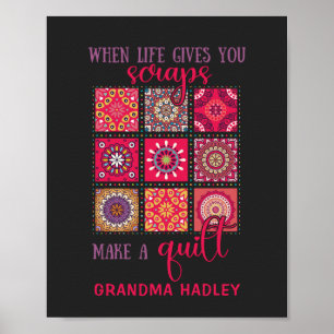 Patchwork Quilt Personalisiert Poster