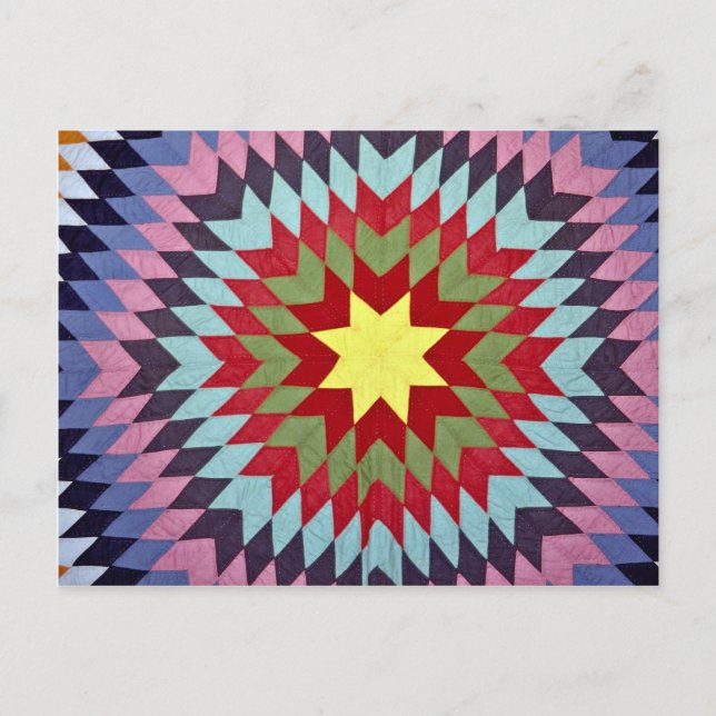 Patchwork-Quilt Postkarte (Vorderseite)
