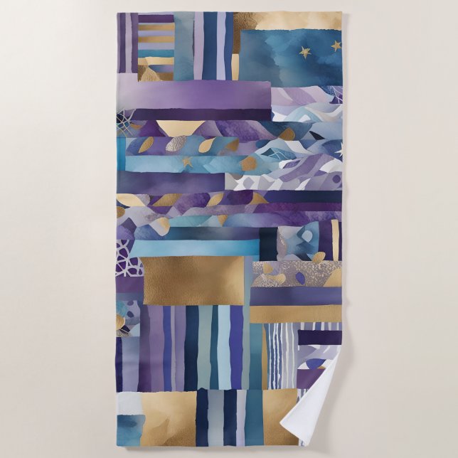Patchwork-Quilt-Strandtuch Strandtuch (Vorderseite)
