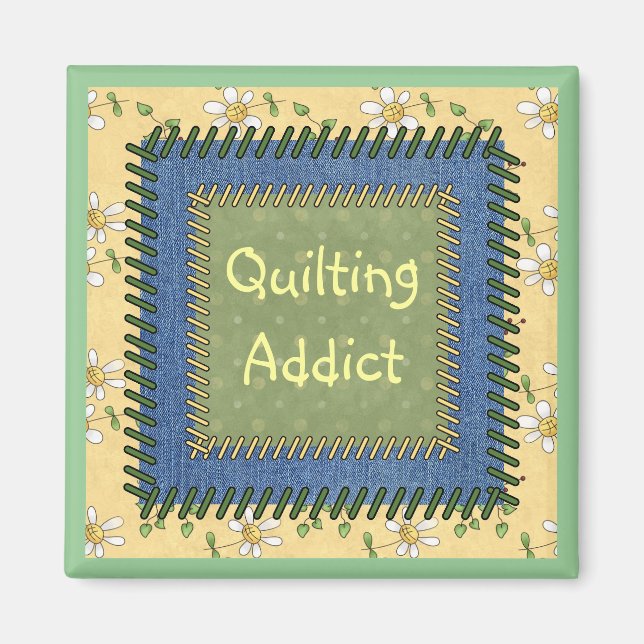 Patchwork Quilting Addict Magnet (Vorne)